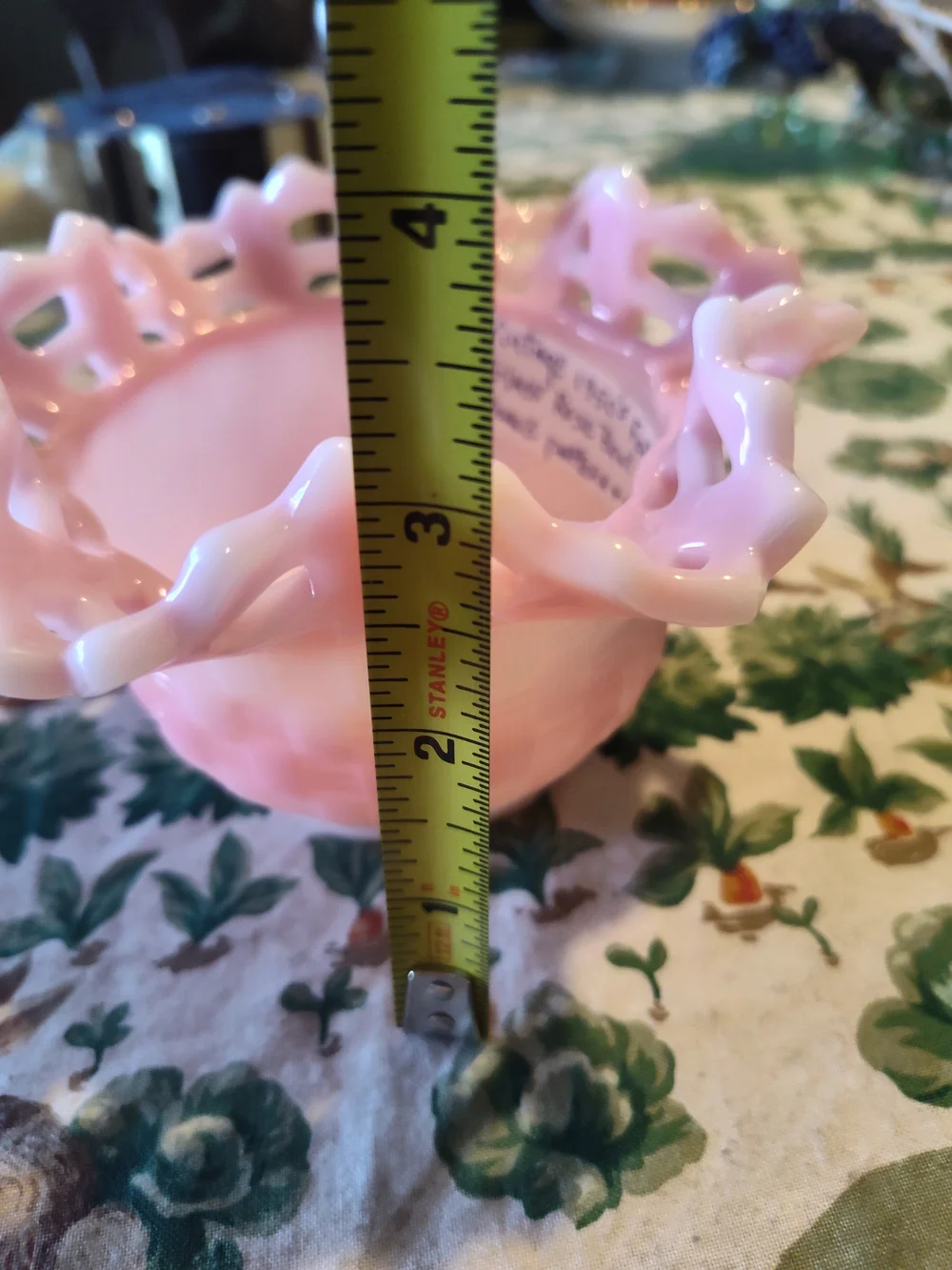 Fenton Pink Rosalina Ruffled Glass Bowl - Home Accents